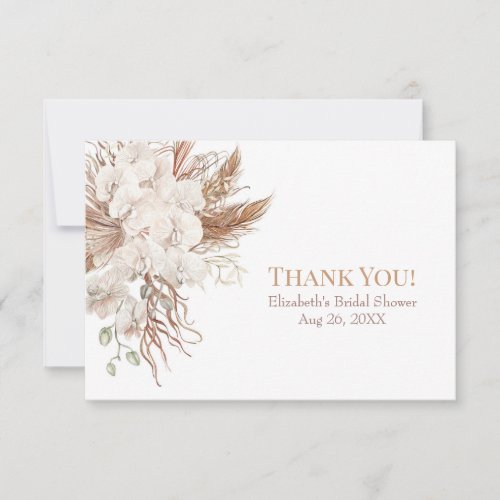 Boho Pampas Garden Thank You Card