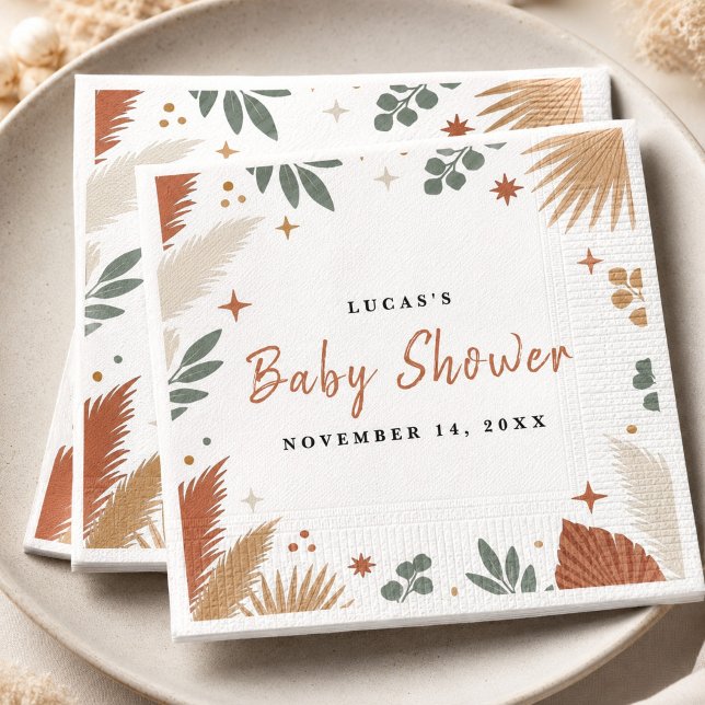 Boho Pampas Grass and Eucalyptus Botanical Napkins (Boho Pampas Grass and Eucalyptus Botanical Napkins)