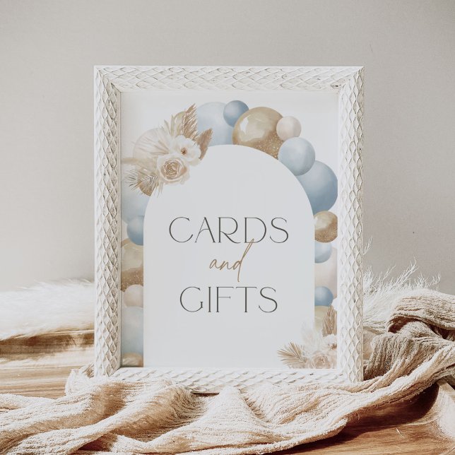 Boho Pampas Grass Arch Baby Shower Cards and Gifts Poster (Creator Uploaded)
