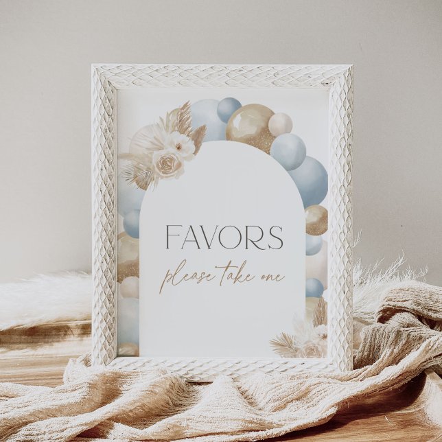 Boho Pampas Grass Arch Baby Shower Favors Sign (Creator Uploaded)