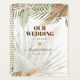 BOHO Pampas Grass Beige Green Terracotta Wedding Planner