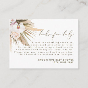 Boho Pampas Grass Books for Baby Insert