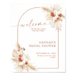 Boho Pampas Grass Bridal Shower Welcome Sign Boho Pampas Grass Bridal Shower Welcome Sign