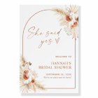 Boho Pampas Grass Bridal Shower Welcome Sign