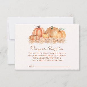 Boho Pampas Grass Diaper Raffle Card   Rustic
