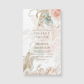 BOHO Pampas Grass Floral Coral Sage Wedding (Front)