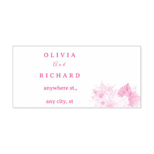 Boho Pampas Grass Floral Wedding Self-inking Stamp
