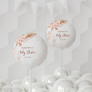 Boho Pampas Grass Girl Baby Shower Balloon
