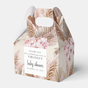 Boho pampas grass neutral Cream Arch supplies Favor Boxes
