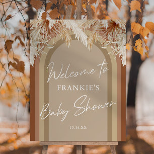 Boho Pampas Grass Rainbow Baby Shower Foam Board