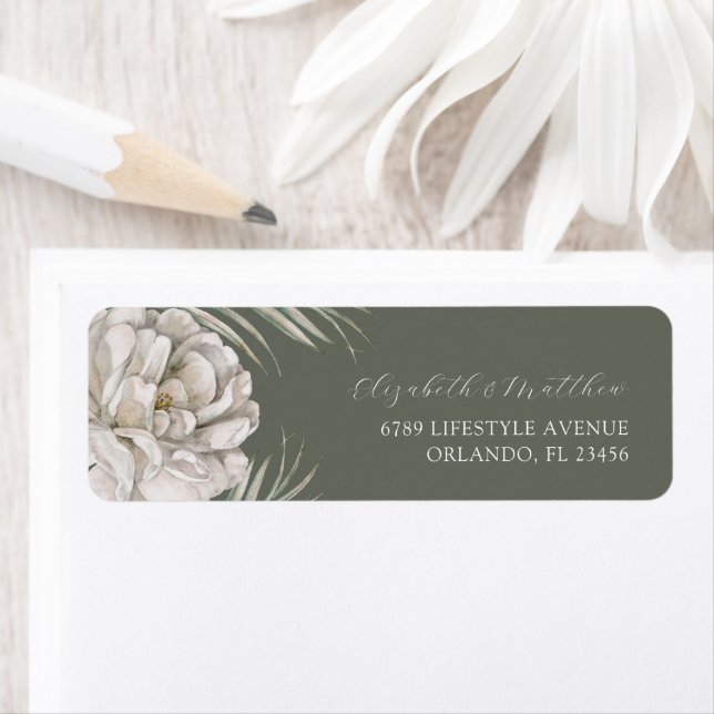 Boho Pampas Grass Return Address Label (Insitu)