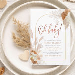 Boho Pampas Grass Rose Arch Girl Baby Shower Postcard<br><div class="desc">Boho pampas grass arch invitation for baby girl. This elegant and modern design features a beautiful color scheme of rose gold, rusty orange, blush pink, and cream. The front of these cards features an elegant arch shape, adorned with floral arrangements of pampas grass, dried palm, orchid, hanging amaranthus, champagne grass,...</div>
