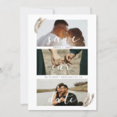 Boho Pampas Grass Save The Date Wedding Card (Front)