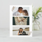 Boho Pampas Grass Save The Date Wedding Card (Standing Front)