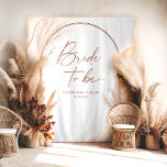 Boho Pampas Grass Terracotta Bridal Shower Tapestry<br><div class="desc">Elevate the ambiance of your fall bridal shower with our Boho Pampas Grass Terracotta Bridal Shower Backdrop, featuring modern terracotta-dried pampas grass elements elegantly adorning a stylish terracotta arch. With modern calligraphy, "Bride to Be" is the perfect addition to your boho bridal shower decor, ideal for photo booth fun and...</div>