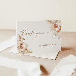 Boho Pampas Grass Thank You Card<br><div class="desc">These Thank You Cards features a minimalist design with an earthy, desert color scheme- perfect for an event saturated in neutral tones and a beautiful way to send your guests a special thanks. Easily edit most wording to match your event! Text and arch colors are fully editable —> click the...</div>