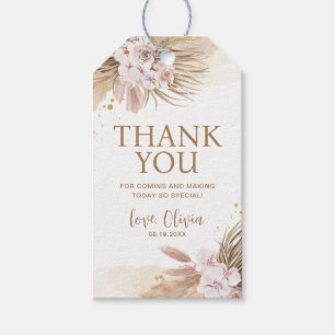 Boho Pampas Grass Thank You Favor Gift Tags