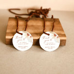 Boho Pampas Grass Thank You Favor Tag<br><div class="desc">These Favor Tags feature hand-painted watercolor florals and pampas grass to set the tone for your bohemian styled event and is a great way to create personalized tags or labels for your shower, wedding or special event! Easily edit most wording to match your event! Text colors are fully editable —>...</div>