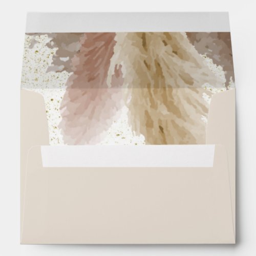 BOHO PAMPAS GRASS WATERCOLOR ENVELOPE W ADDRESS