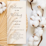 Boho pampas grass watercolor wedding program<br><div class="desc">Boho pampas grass watercolor wedding program</div>
