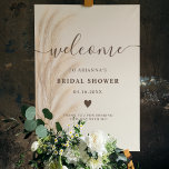 Boho pampas grass watercolor welcome bridal shower foam board<br><div class="desc">Boho pampas grass watercolor bridal shower welcome,  with elegant brown ,  beige ivory typography,  watercolor and minimalist background.</div>