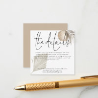 Boho Pampas Grass Wedding Details