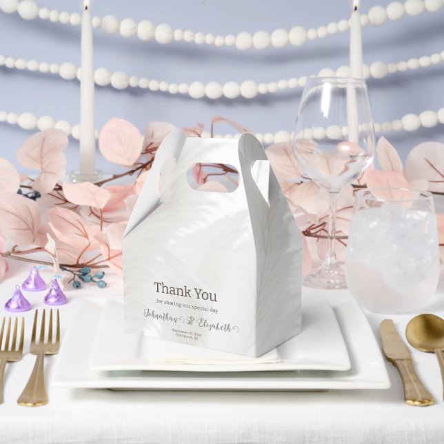 Boho Pampas Grass Wedding Favor Boxes (Wedding)