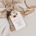 Boho Pampas Grass Wedding Gift Tags<br><div class="desc">Thank You Card in a boho design, featuring watercolor florals, pampas, and earthy tones. Our Thank You Card watercolor florals and elegant typography in neutral colors such as terracotta, beige, and earthy tones, creating a cohesive look that sets the tone for your boho-inspired occasions. Thank You Card is printed on...</div>