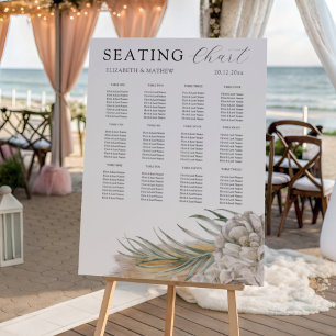 Boho Pampas Grass Wedding Seating Chart Foam Board