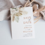 boho pampas greenery floral Save the Date<br><div class="desc">boho pampas greenery design with lovely black script.</div>