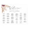 Boho Pampas Horizontal Alphabetical Seating Chart