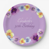 Boho Pansy Garden Party Colorful Floral Birthday