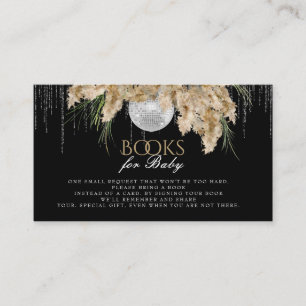 Boho Papmas Grass Disco Baby Shower Books For Baby Enclosure Card
