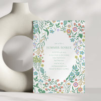 Boho Pastel Blue Wildflower Whimsy Summer Soiree
