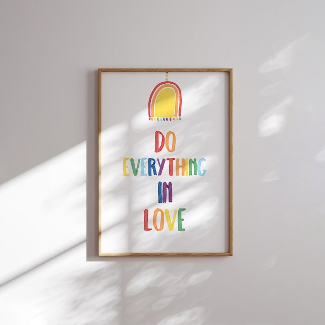 Boho pastel Do everything in love poster (Creator Uploaded)