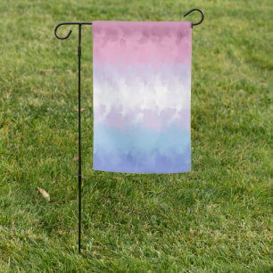 Boho Pastel Fluffy Abstract Bigender Pride Flag