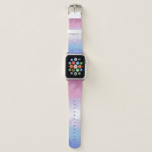 Boho Pastel Fluffy Abstract Bigender Pride Flag Apple Watch Band
