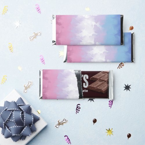 Boho Pastel Fluffy Abstract Bigender Pride Flag Hershey Bar Favors