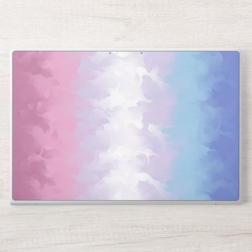 Boho Pastel Fluffy Abstract Bigender Pride Flag HP Laptop Skin
