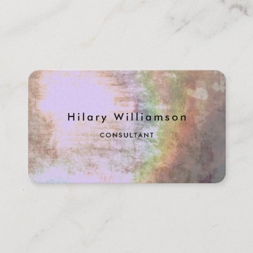 Boho Pastel Lavender Grunge  Business Card