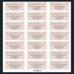 Boho Pastel Peach Wedding Guest Address Labels<br><div class="desc">These boho pastel peach wedding guest address labels are perfect for a summer wedding. The modern design features beautiful calligraphy and a light peach background. Customize each label with the name and address of your guests. 21 labels per sheet. Add each sheet that you need to your cart individually. Each...</div>