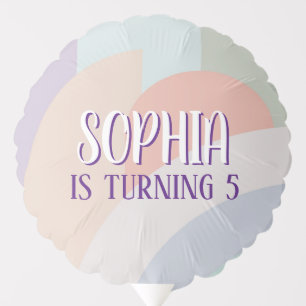 Boho Pastel Rainbow Birthday Balloon