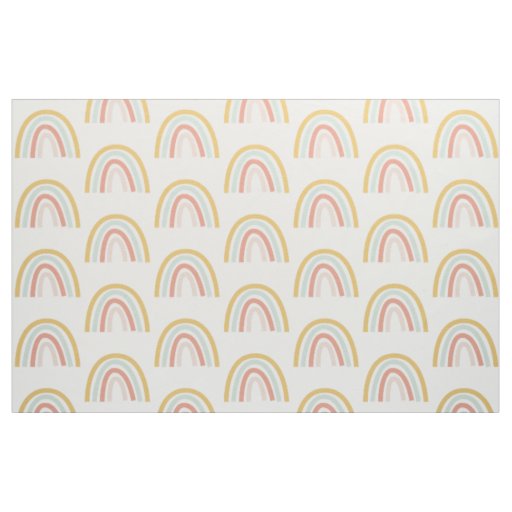 Boho Pastel Rainbow Fabric