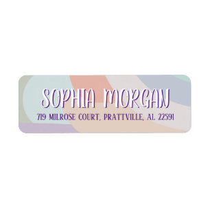 Boho Pastel Rainbow Label