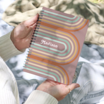 Boho Pastel Rainbow Mauve | Cute 2024 Planner by freshpaperie at Zazzle