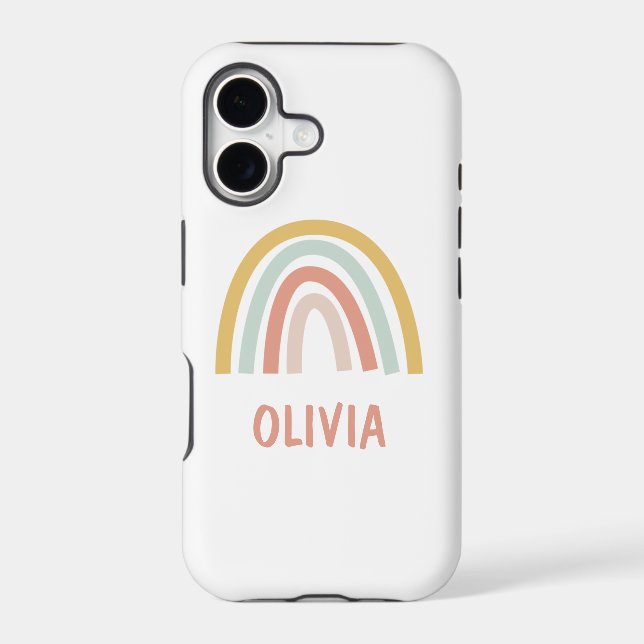 Boho Pastel Rainbow Personalized Iphone Case (Back)