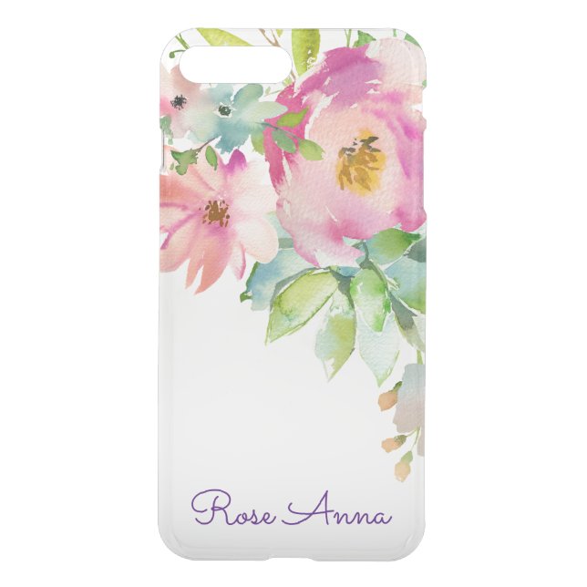 Boho Pastel Watercolor Uncommon iPhone Case (Back)