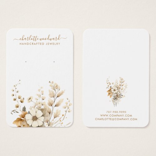 Boho Pastel Watercolor Wildflowers Display Cards
