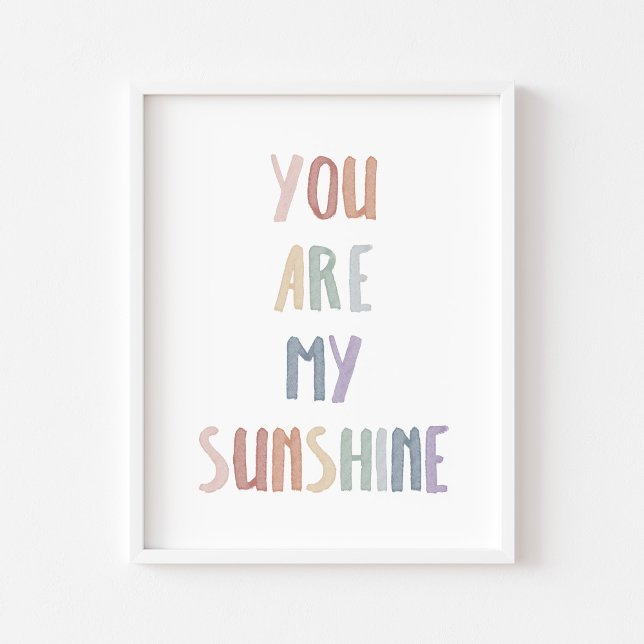 Boho pastel you are my sunshine print (Creator Uploaded)