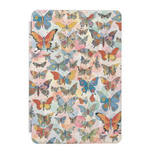 Boho Patchwork Butterflies Floral Pastels iPad Mini Cover